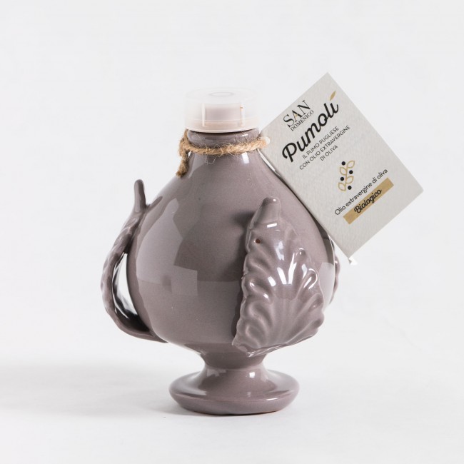 Gray Pumo - Ceramic Pumo handmade with 200 ml of organic extra virgin olive oil