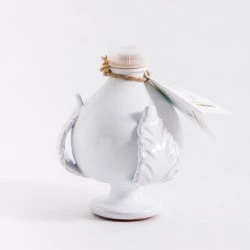 Pumolì bianco - Pumo in ceramica realizzato a mano con 200ml di olio extravergine di oliva biologico